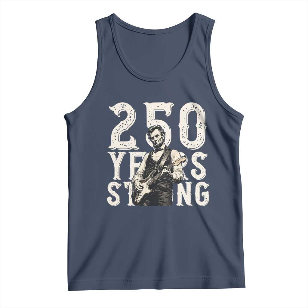 Vintage Abraham Lincoln Playing Guitar Tank Top 250 Years Strong