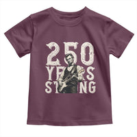 Vintage Abraham Lincoln Playing Guitar Toddler T Shirt 250 Years Strong