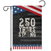 Vintage Abraham Lincoln Playing Guitar Patriotic Garden Flag 250 Years Strong