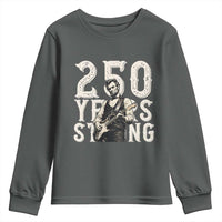 Vintage Abraham Lincoln Playing Guitar Youth Sweatshirt 250 Years Strong