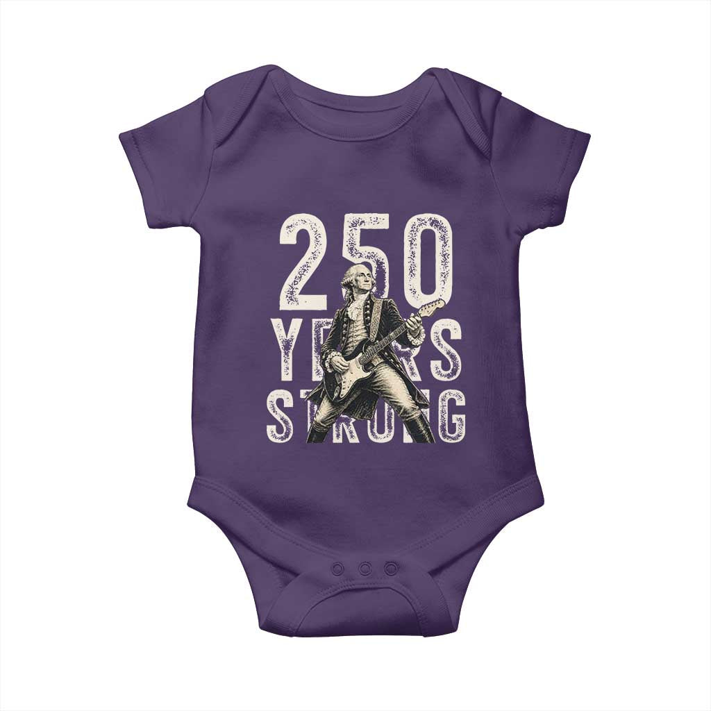 Vintage George Washington Playing Guitar Baby Onesie 250 Years Strong
