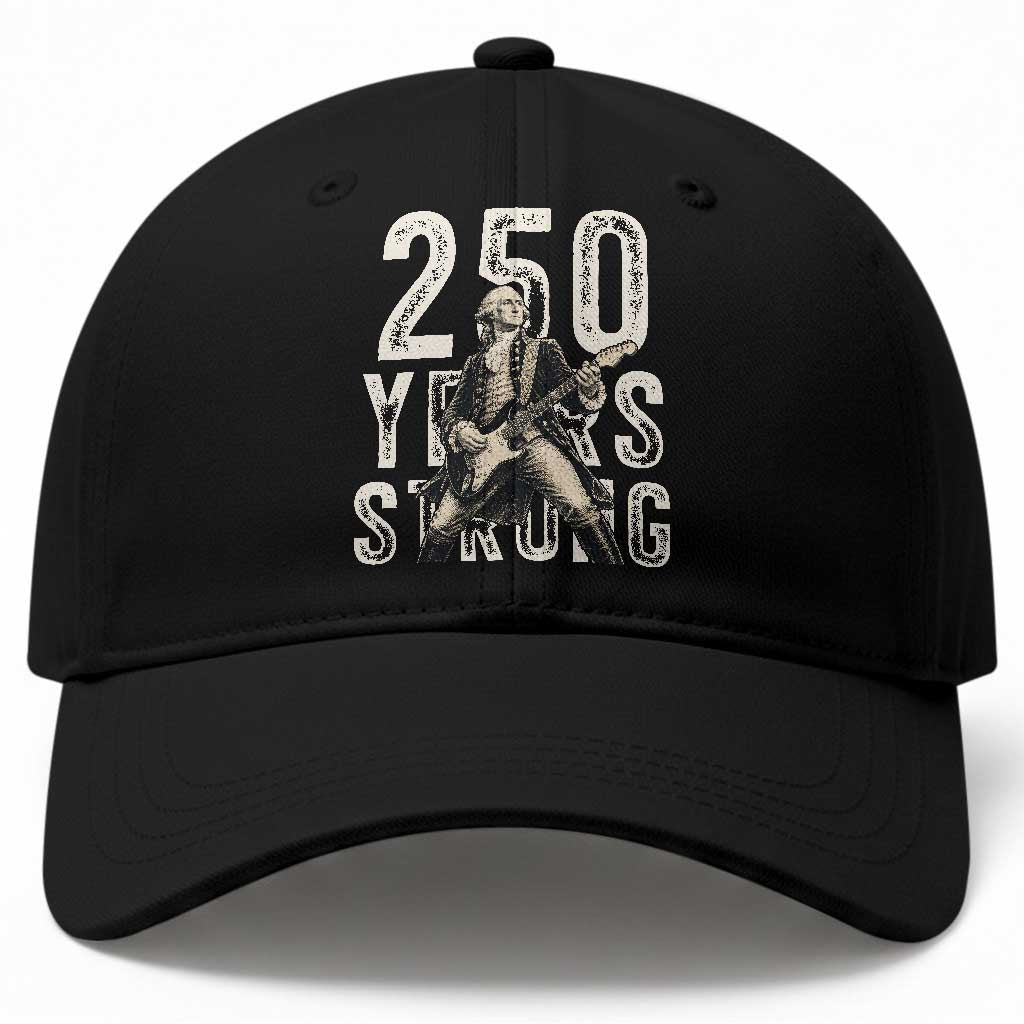 Vintage George Washington Playing Guitar Baseball Cap 250 Years Strong