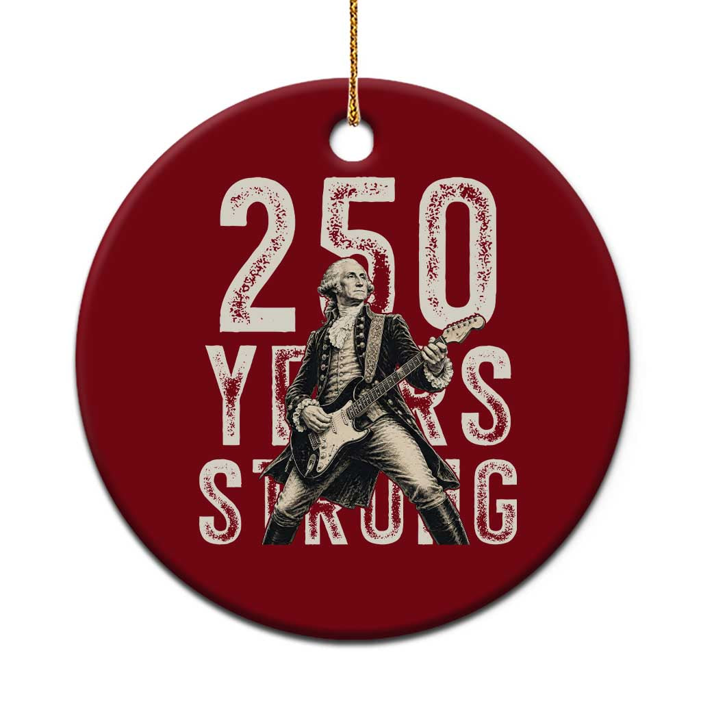 Vintage George Washington Playing Guitar Ceramic Ornament 250 Years Strong
