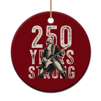 Vintage George Washington Playing Guitar Ceramic Ornament 250 Years Strong