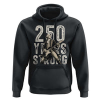 Vintage George Washington Playing Guitar Hoodie 250 Years Strong
