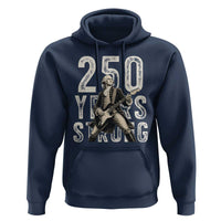 Vintage George Washington Playing Guitar Hoodie 250 Years Strong