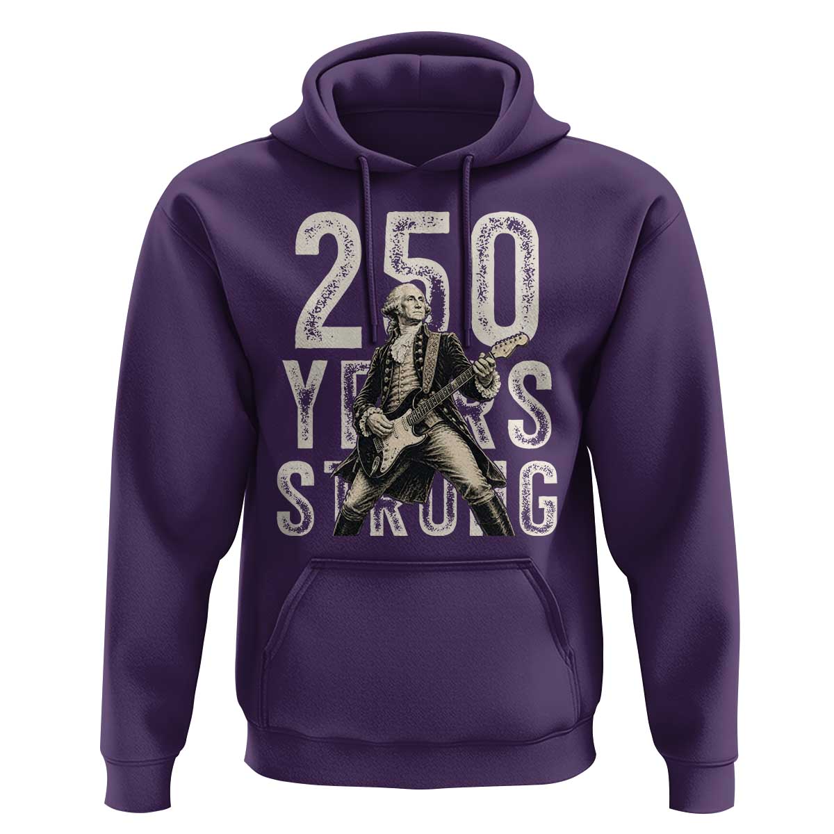 Vintage George Washington Playing Guitar Hoodie 250 Years Strong