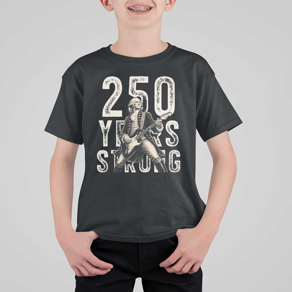 Vintage George Washington Playing Guitar T Shirt For Kid 250 Years Strong