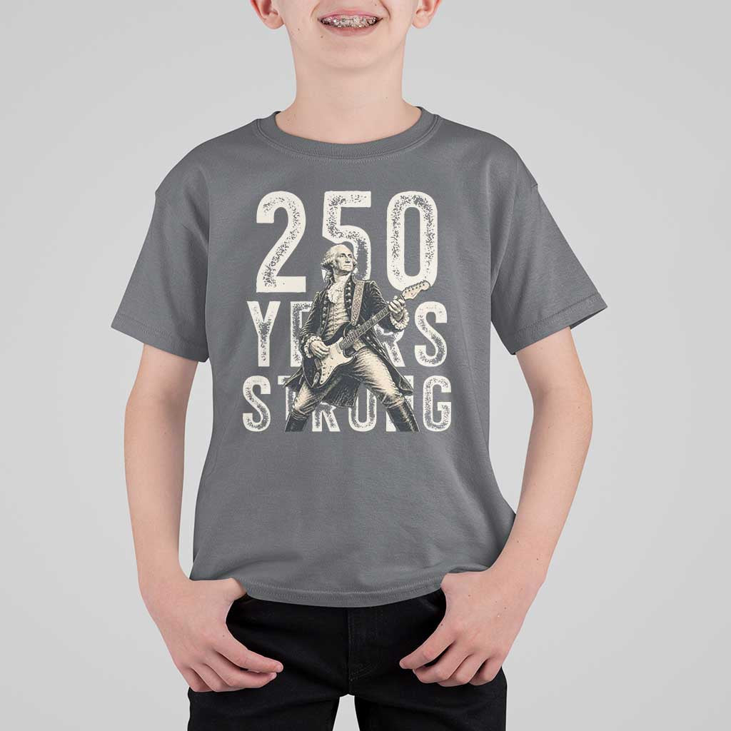Vintage George Washington Playing Guitar T Shirt For Kid 250 Years Strong