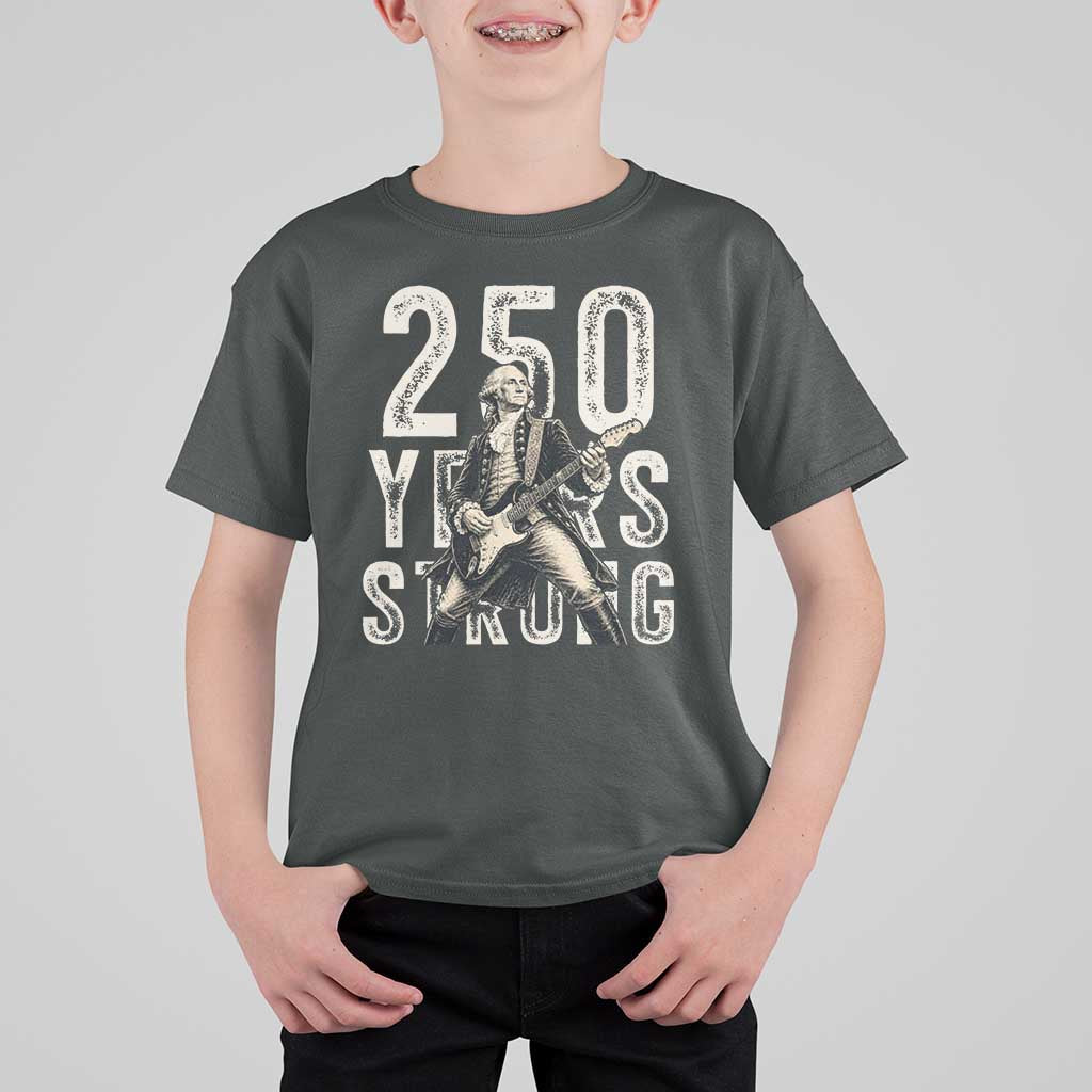 Vintage George Washington Playing Guitar T Shirt For Kid 250 Years Strong