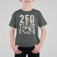 Vintage George Washington Playing Guitar T Shirt For Kid 250 Years Strong