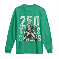 Vintage George Washington Playing Guitar Long Sleeve Shirt 250 Years Strong