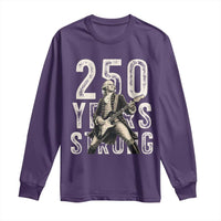 Vintage George Washington Playing Guitar Long Sleeve Shirt 250 Years Strong