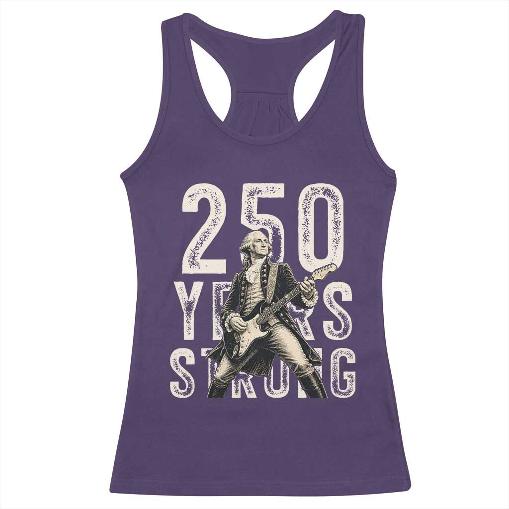 Vintage George Washington Playing Guitar Racerback Tank Top 250 Years Strong