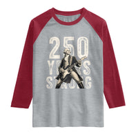 Vintage George Washington Playing Guitar Raglan Shirt 250 Years Strong