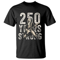 Vintage George Washington Playing Guitar T Shirt 250 Years Strong