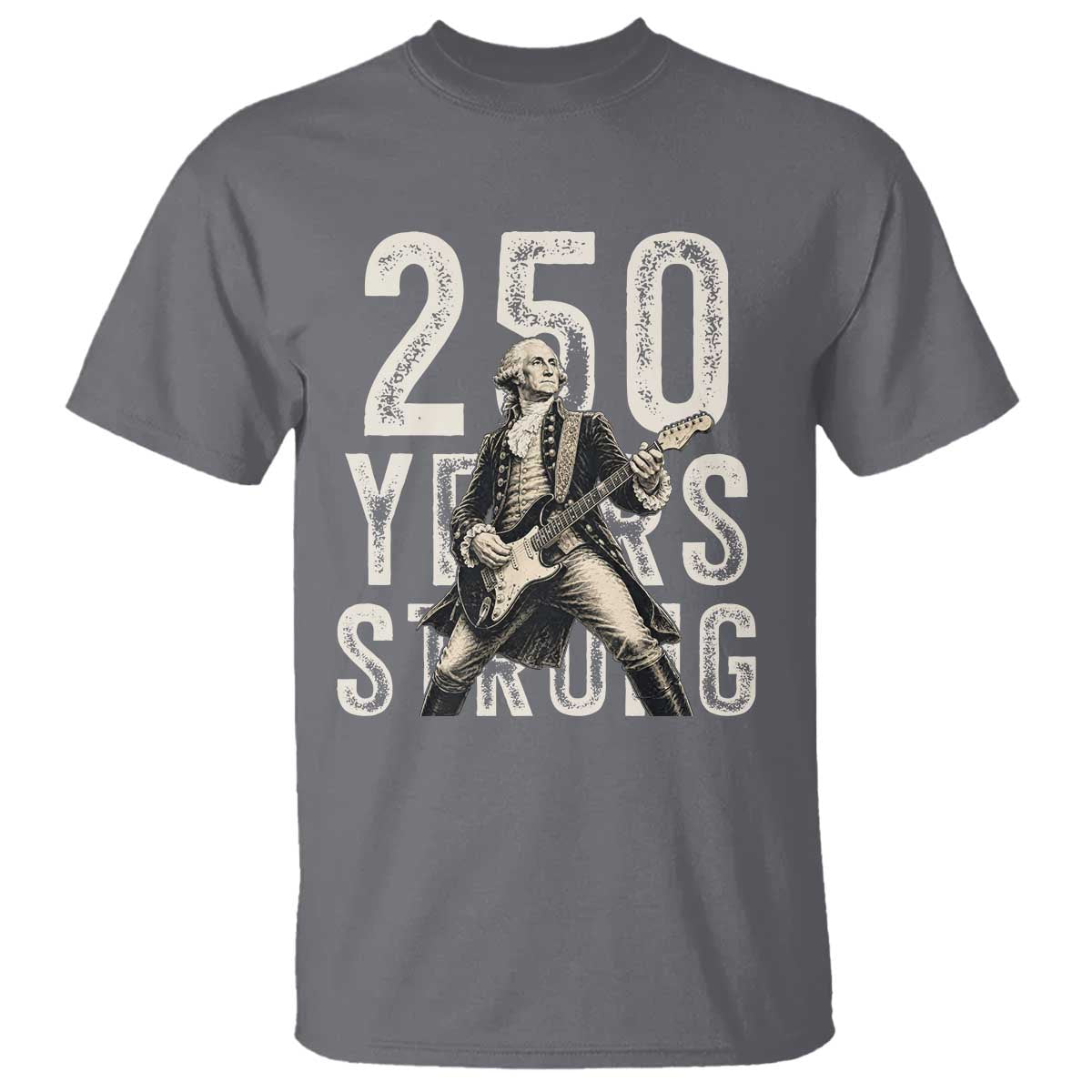 Vintage George Washington Playing Guitar T Shirt 250 Years Strong