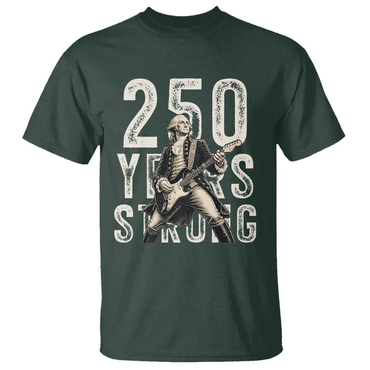 Vintage George Washington Playing Guitar T Shirt 250 Years Strong