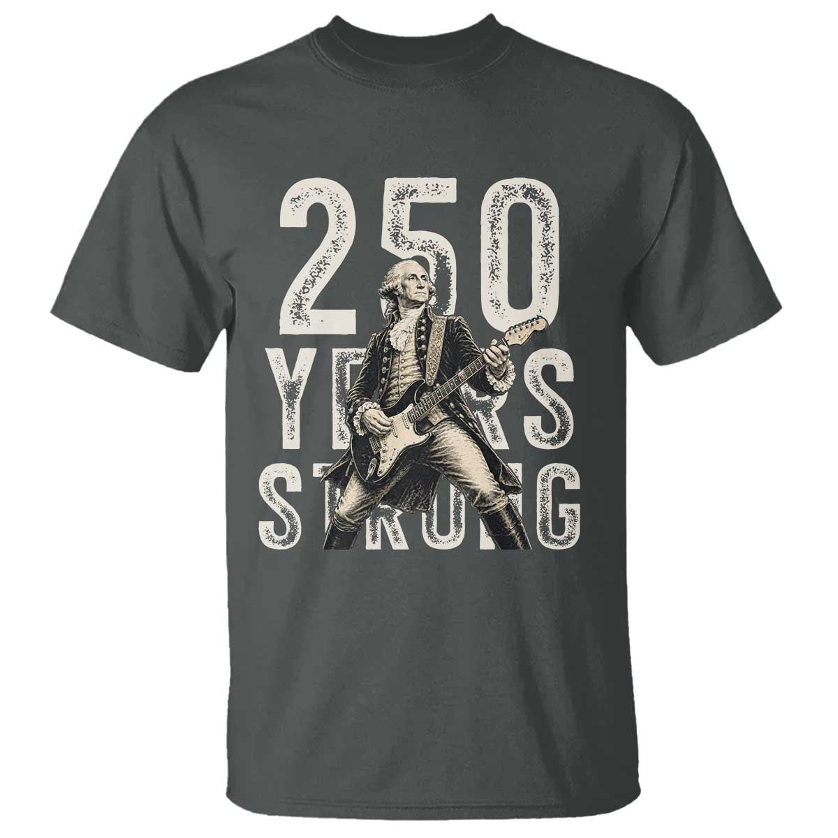 Vintage George Washington Playing Guitar T Shirt 250 Years Strong