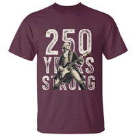 Vintage George Washington Playing Guitar T Shirt 250 Years Strong