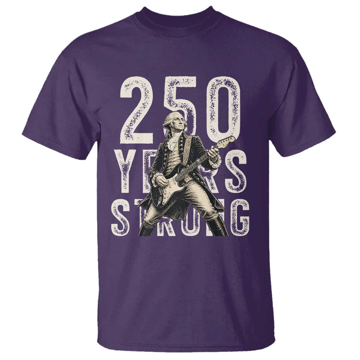 Vintage George Washington Playing Guitar T Shirt 250 Years Strong