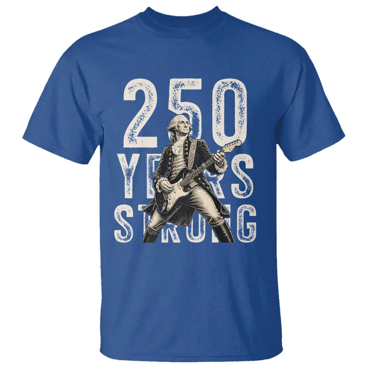 Vintage George Washington Playing Guitar T Shirt 250 Years Strong
