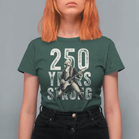 Vintage George Washington Playing Guitar T Shirt For Women 250 Years Strong