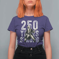 Vintage George Washington Playing Guitar T Shirt For Women 250 Years Strong