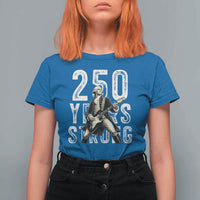 Vintage George Washington Playing Guitar T Shirt For Women 250 Years Strong