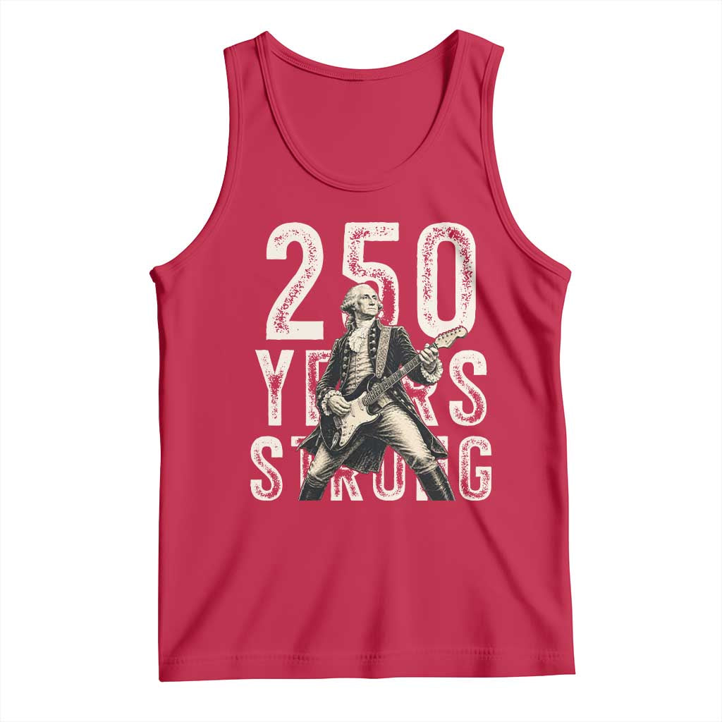 Vintage George Washington Playing Guitar Tank Top 250 Years Strong