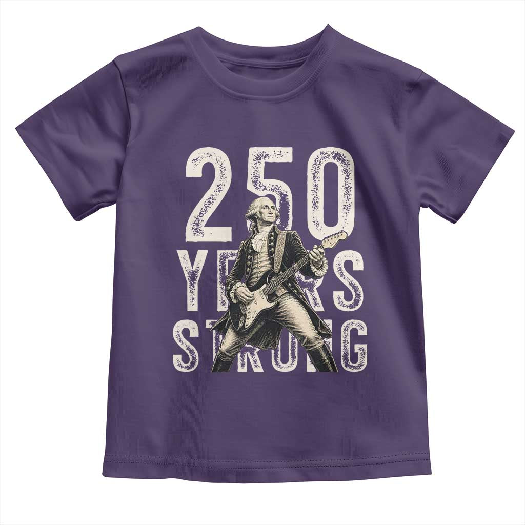 Vintage George Washington Playing Guitar Toddler T Shirt 250 Years Strong