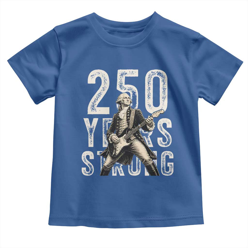 Vintage George Washington Playing Guitar Toddler T Shirt 250 Years Strong