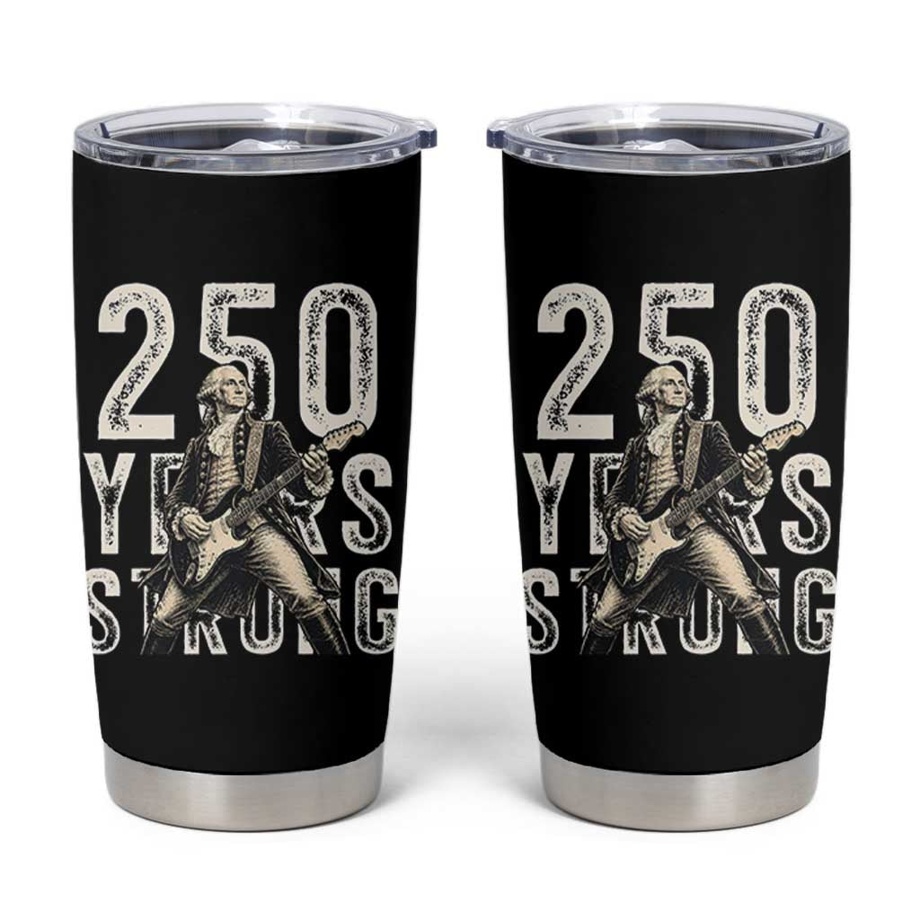 Vintage George Washington Playing Guitar Tumbler Cup 250 Years Strong