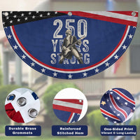 Vintage George Washington Playing Guitar Patriotic Fan Flag 250 Years Strong