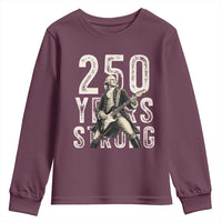 Vintage George Washington Playing Guitar Youth Sweatshirt 250 Years Strong