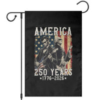 George Washington Abe Lincoln Playing Guitar Garden Flag USA 250th Anniversary Guitarist Graphic