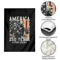 George Washington Abe Lincoln Playing Guitar Garden Flag USA 250th Anniversary Guitarist Graphic
