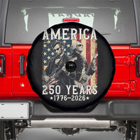 George Washington Abe Lincoln Playing Guitar Spare Tire Cover USA 250th Anniversary Guitarist Graphic