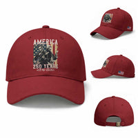 George Washington Abe Lincoln Playing Guitar Baseball Cap USA 250th Anniversary Guitarist Graphic