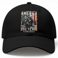 George Washington Abe Lincoln Playing Guitar Baseball Cap USA 250th Anniversary Guitarist Graphic