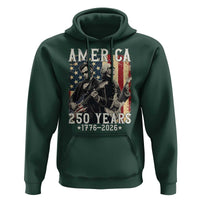 George Washington Abe Lincoln Playing Guitar Hoodie USA 250th Anniversary Guitarist Graphic