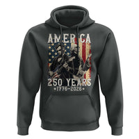 George Washington Abe Lincoln Playing Guitar Hoodie USA 250th Anniversary Guitarist Graphic