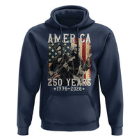 George Washington Abe Lincoln Playing Guitar Hoodie USA 250th Anniversary Guitarist Graphic
