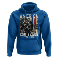George Washington Abe Lincoln Playing Guitar Hoodie USA 250th Anniversary Guitarist Graphic