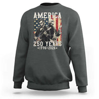 George Washington Abe Lincoln Playing Guitar Sweatshirt USA 250th Anniversary Guitarist Graphic