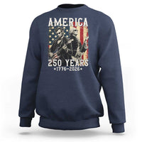 George Washington Abe Lincoln Playing Guitar Sweatshirt USA 250th Anniversary Guitarist Graphic