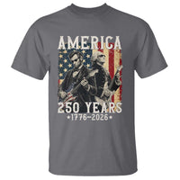 George Washington Abe Lincoln Playing Guitar T Shirt USA 250th Anniversary Guitarist Graphic