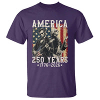 George Washington Abe Lincoln Playing Guitar T Shirt USA 250th Anniversary Guitarist Graphic