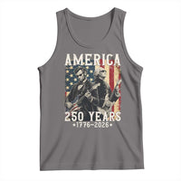 George Washington Abe Lincoln Playing Guitar Tank Top USA 250th Anniversary Guitarist Graphic