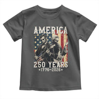 George Washington Abe Lincoln Playing Guitar Toddler T Shirt USA 250th Anniversary Guitarist Graphic